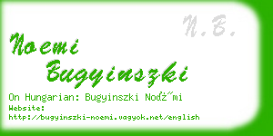 noemi bugyinszki business card